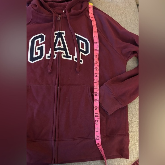 GAP Burgundy Zip Sweatshirt - Picture 5 of 6
